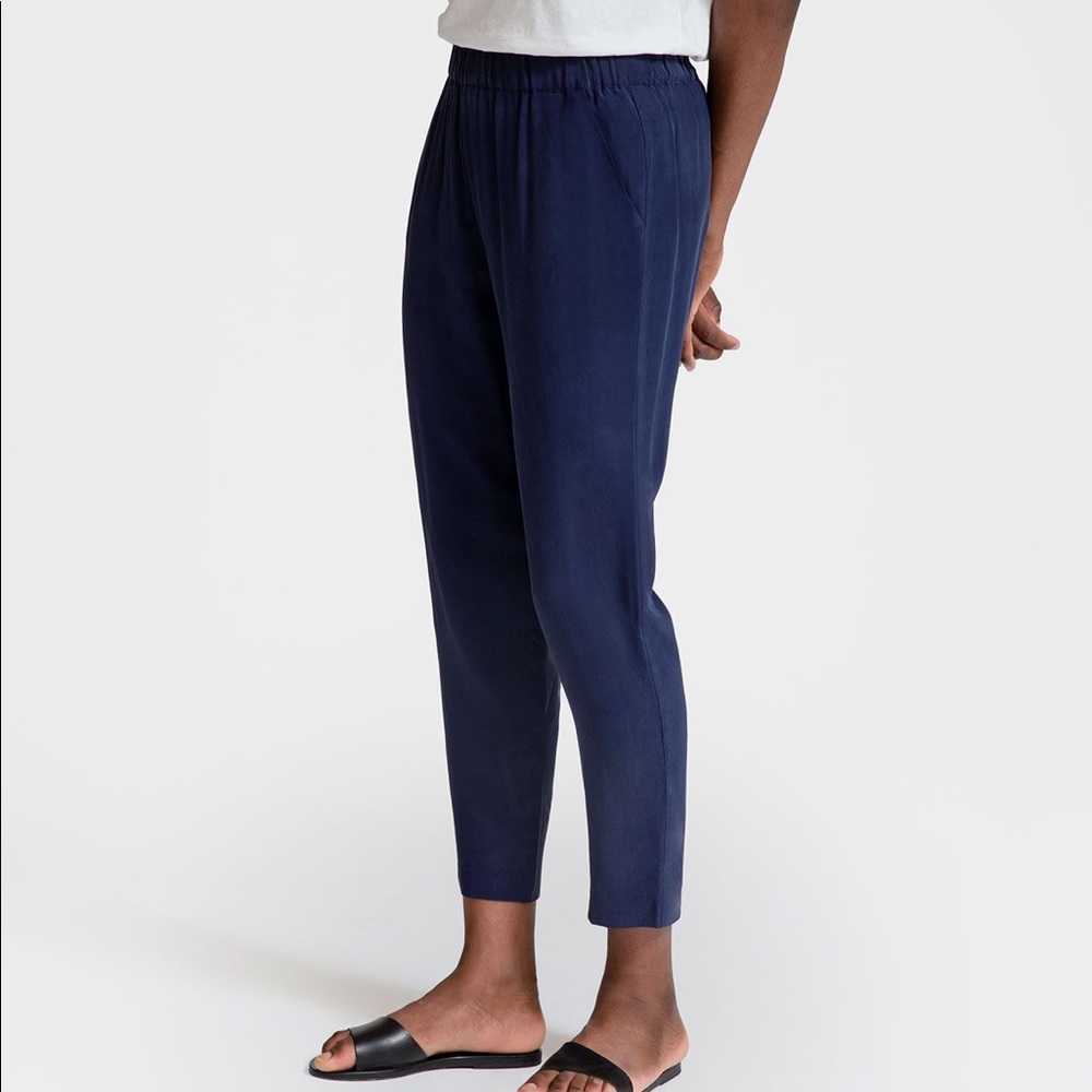 💍👖 100% Silk Ankle Pants (S Long)